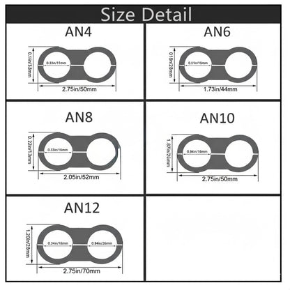 Alumiininen AN10 Letkuerotin – 19mm (2kpl)